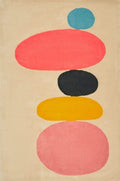 Hand Tufted Rug | Beige, Pink & Yellow | Wool | Sonifex by Rugfine