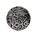 Hand Tufted Snakeskin Round Wool Rug | Black, Ivory & Grey | Styph by Rugfine