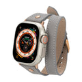 Syracuse Double Tour Leather Bands for Apple Watch 9, Ultra 2 and SE - Watch Bands at Dealshubindia