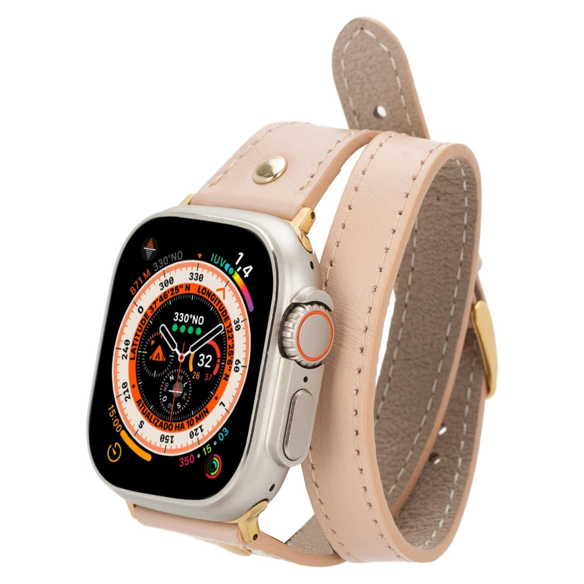 Syracuse Double Tour Leather Bands for Apple Watch 9, Ultra 2 and SE - Watch Bands at Dealshubindia