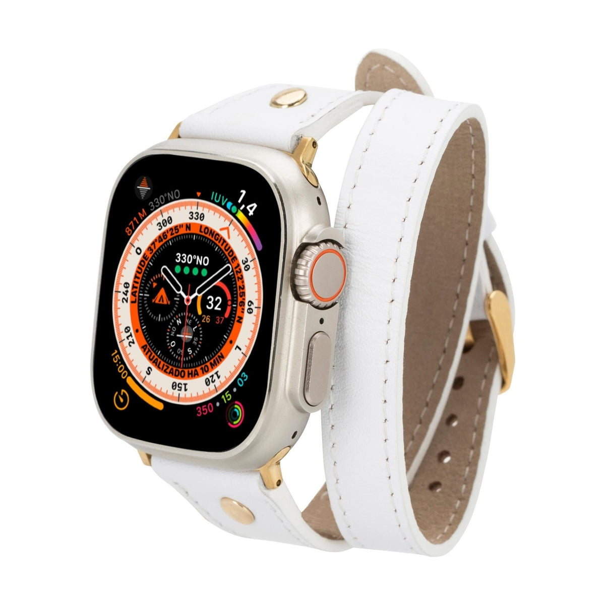 Syracuse Double Tour Leather Bands for Apple Watch 9, Ultra 2 and SE - Watch Bands at Dealshubindia