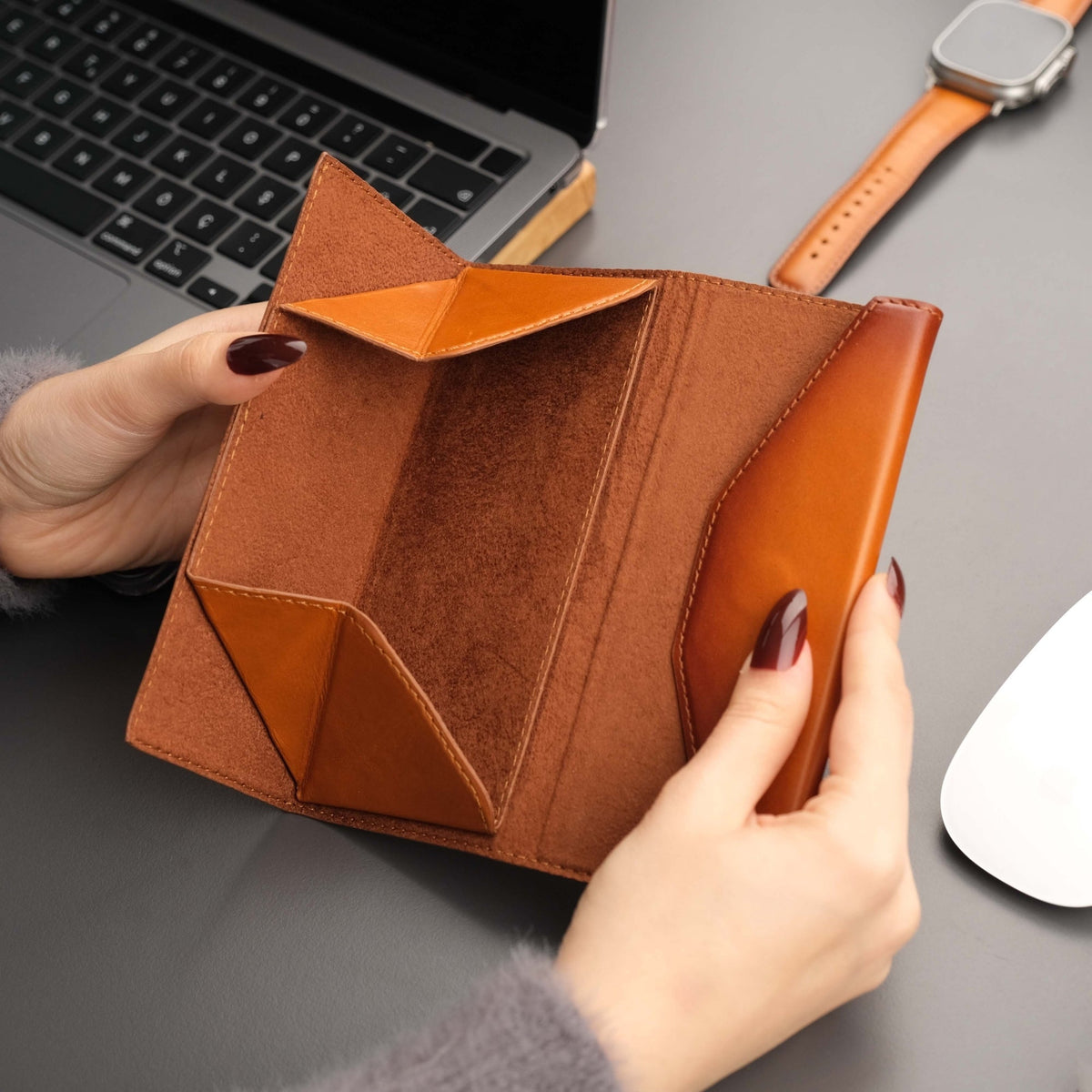 Triangle Leather Glasses Case – Vintage Eyewear Holder - Eyewear Cases at Dealshubindia