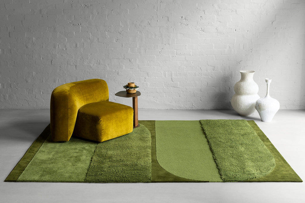 Hand Tufted Rug | Olive Green | Wool | Verdure by Rugfine